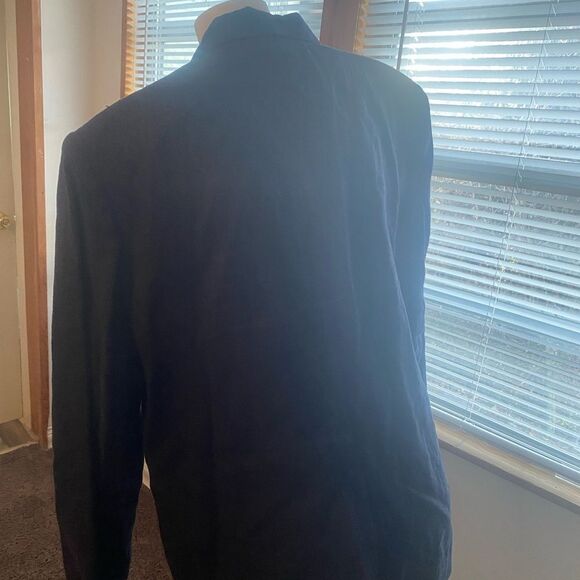 Sag Harbor Navy Blue 3 button Linen blazer, size 18 - Picture 3 of 5